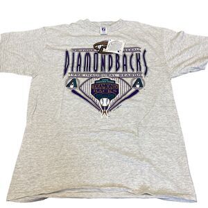 NWT Logo 7 Arizona Baseball Diamondbacks 1998 Inaugural Season Gray T-Shirt L